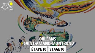 Stage 10  Orléans  SaintAmandMontrond TourdeFrance 2024 [upl. by Tiossem]