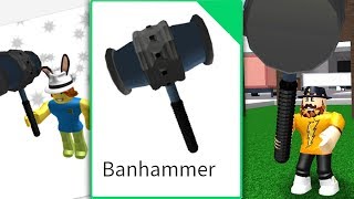 TRADING FOR AN ACTUAL BAN HAMMER CRAZY Roblox [upl. by Nonnah]