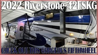 Luxury Front Kitchen Fifth Wheel 2022 Riverstone 42FSKG Toy Hauler by Forestriver  Couchs RV Nation [upl. by Jacquelin]