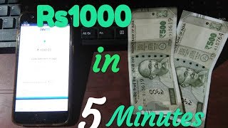 Rs1000 rupees free Paytm cash Earn Just in 5 Minutes [upl. by Aikim]