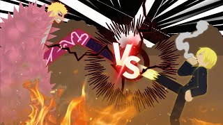 Doflamingo vs Sanji stick nodes stickfighteranimation [upl. by Anerak143]