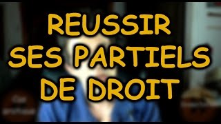 REUSSIR SES PARTIELS DE DROIT QUAND ON A PRIS DU RETARD  Prof Jon [upl. by Brena]