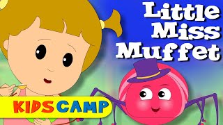 Little Miss Muffet  Nursery Rhymes And Kids Songs by KidsCamp [upl. by Malone]