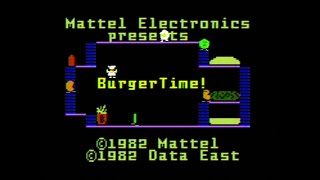 BurgerTime for Mattel Intellivision  gameplay [upl. by Ahsieker]