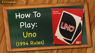 How to play Uno 1994 Rules [upl. by Farkas]