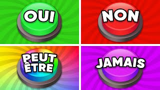 OUI NON PEUTÊTRE ou JAMAIS 🟢🔴🟡🟣 Choisis un BOUTON 🤔💭 Robo Quiz [upl. by Robert]