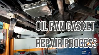 Oil Pan Gasket Repair Process Just fixed a faulty oil pan gasket that has caused some engine issues [upl. by Arac871]