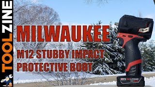 Milwaukee M12 Stubby Impact Protective Boot 49162554 Install 12 and 38 [upl. by Monie]