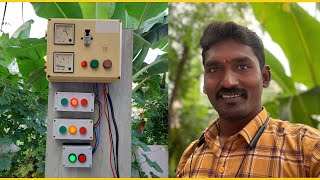 Single phase Submersible motor starter push button connection  Electrical Telugu [upl. by Yromem]