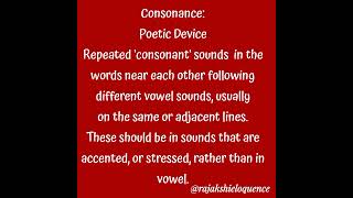 consonancepoetic DeviceMeaning and ExampleRajakshiEloquence [upl. by Tessy863]