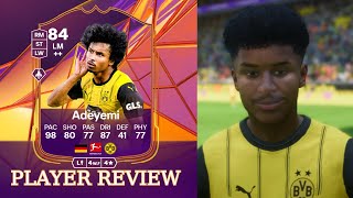 360K FOR 84 OVERALL😱 84 TRACK STARS Adeyemi PLAYER REVIEW  EA FC 25 [upl. by Okun]