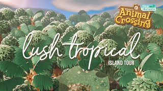 Lush Tropical Dream Island Tour with INSANE views  Animal Crossing New Horizons [upl. by Garreth]