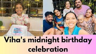 Vihas midnight birthday celebration 😍🎂🥳l marathi vlogs l family vlogs [upl. by Josselyn]