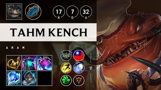 Tahm Kench ARAM Killing spree  TW Challenger Patch 1423 [upl. by Noreen425]