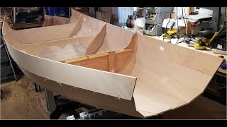 CLC Passagemaker Dingy 6 Stitching The Hull Together All the Planks And The Bulkheads Are In [upl. by Ribal760]