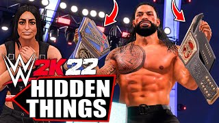 WWE 2K22 5 Hidden Features amp Things You Might Not Know Tips amp Tricks Crash Fix amp More [upl. by Halullat]