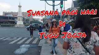 Suasana jogja pagi hari di Wisata tugu jogja [upl. by Hannazus]