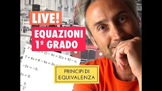 MATEMATICA LEZIONI EQUAZIONI DI PRIMO GRADO principi di equivalenza esercizi svolti equazioni [upl. by Edson]