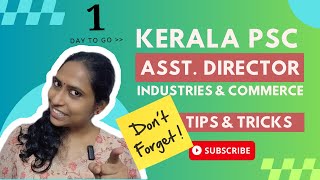 Tips to Ace Your Exam  Assistant Director in Industries and Commerce Exam  Kerala PSC [upl. by Kokaras]