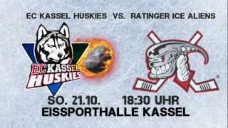 Spielankündigung EC KASSEL HUSKIES vs RATINGER ICE ALIENS [upl. by Sonahpets523]