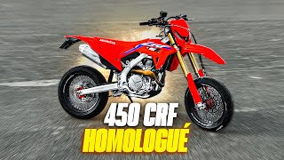 Jai acheté un 450 CRF SUPERMOTARD HOMOLOGUÉ [upl. by Airtemad]