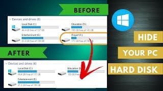 How To  Hide HARDDISK From All Other Users In Windows  quot MyComputer quot [upl. by Jp873]