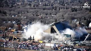 Historic Mosaic Stadium Controlled Collapse [upl. by Lasley770]