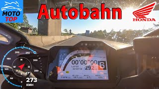 Honda CBR1000RRR SP 2021  Cruising on AUTOBAHN [upl. by Beitz]