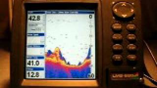 Lowrance lms520c simulation test fish finder locator chartplotter gps [upl. by Anrol]