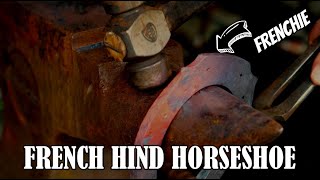 French Hind Horseshoe w Masselot Clips Forged from 38x1 [upl. by Galateah334]