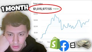 how i scaled from 0 to 1M in only 1 month dropshipping I show everything [upl. by Olumor]