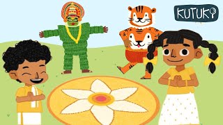 ONAM Story 2023  ONAM CARTOON FOR KIDS  POOKALAM  ONAM DANCE  ONAM Sadhya [upl. by Eetsim]