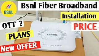 bsnl fiber broadband installation  bsnl fiber installation charge  bsnl ftth installation  price [upl. by Emma863]