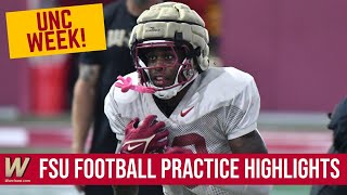 FSU Football PRACTICE HIGHLIGHTS  UNC Week Tuesday Practice  Warchant TV FSU [upl. by Acimahs]