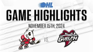 OHL Highlights Niagara IceDogs  Guelph Storm Nov 15 2024 [upl. by Schwerin347]