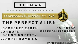 HITMAN  The Perfect Alibi  5 Challenges in 1  Professional Difficulty [upl. by Yleve]