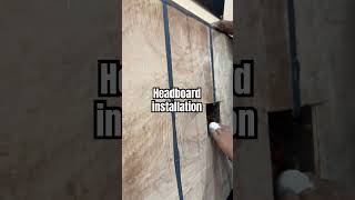 Headboard installation viralvideo carpentry youtube carpentary home woodworkcushionheadboard [upl. by Cavuoto623]