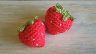 crochet How To  Crochet a Strawberry [upl. by Irual]