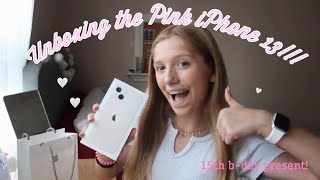 Unboxing the Pink iPhone 13 plus a whats on my iPhone yes I know Im late to the trend [upl. by Atikan]