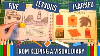 How to Keep an Illustrated Journal 🖤 5 Lessons Learned From Keeping a Visual Diary 🖤 Flip Through [upl. by Seuqcaj]