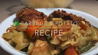 Cabbage and Potato Recipe  Stir Fry mixed Vegetables 34 [upl. by Seabrook]