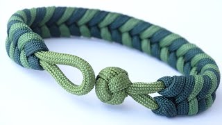 How to Make a quot CLEAN quot 2 Color Fishtail Knot and Loop Paracord Survival Bracelet  CBYS [upl. by Madelin]