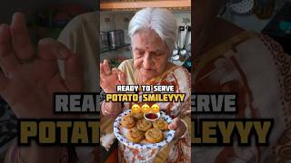 करारेकरारे tasty POTATO SMILEY with दादी 👌🏼😋 Easy and Tasty Recipe  shorts potato mccain [upl. by Duile317]