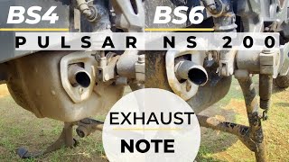 Ns200 BS4 VS Ns200 BS6 Sound Comparison  Ns200 Exhaust Comparison  Which Sound Better [upl. by Labinnah]