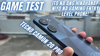 TECNO CAMON 20 PRO GAME TEST  ITO NA ANG HINAHANAP NIYO NA GAMING ENTRY LEVEL PHONE SOLID LAKAS [upl. by Atinus311]