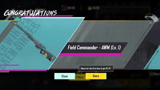 New Free AWM Premium Crate Opening Pubg Mobile  Upgrade Field Commander AWM Premium Crate Opening 😍 [upl. by Senn]