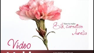 How no make silk flowers  video tutorial silk carnation [upl. by Delphina]