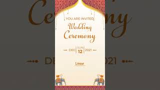 Wedding invitation video  Motion Graphics [upl. by O'Malley622]