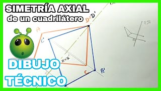 SIMETRÍA AXIAL  cuadrilátero que corta al eje de simetría🧨 [upl. by Akeryt14]