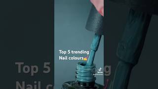 Top 5 trending nail colours this season💅easynailartdesignsforbeginners shorts naildesign [upl. by Lina]